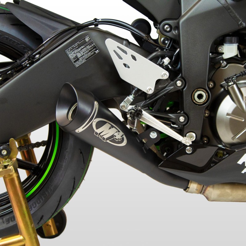 M4 Slip-On Exhaust with Black GP19 Canister | Kawasaki ZX-6R (2009